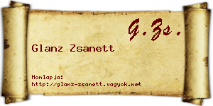 Glanz Zsanett névjegykártya